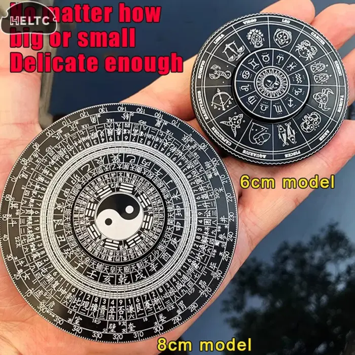 6CM/8CM Chinese Tai Chi Bagua Rotatable Feng Shui Compass Aluminum Alloy Chinese Master Supplies Luck Bless Home Decor Ornaments 1