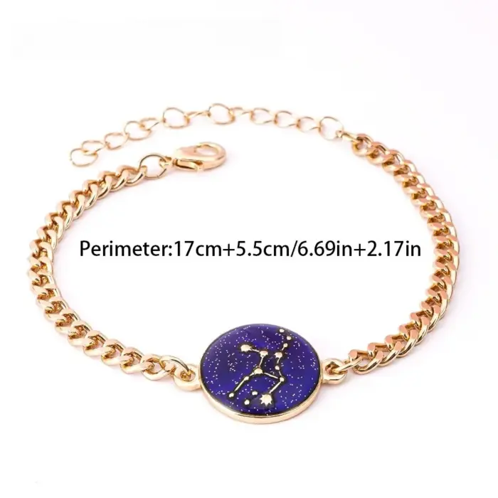 Zodiac Bracelet for Women 12 Constellation Sign Bracelet Color Changing Bracelet Temperature Sensing Mood Jewelry 6
