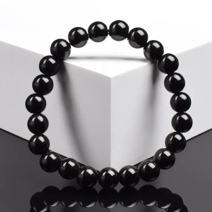 Natural Black Agates Beads Bracelet Women Men Genuine Black Onyx Natural Stone 6mm 8mm Smooth Round Beads Lucky Energy Jewelry 3 Natural Black Agates Beads Bracelet Women Men Genuine Black Onyx Natural Stone 6mm 8mm Smooth Round Beads Lucky Energy Jewelry 3