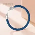 MOONLIGHT Classic Style Genuine Braided Leather Bracelets for Women Simple U-shaped Couples Bracelet Female Man Jewelry Gift 6