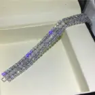 Handmade Lovers Tennis Bracelet Lab Diamond White Gold Filled Party Engagement Bracelets for Women Wedding Accessaries 5
