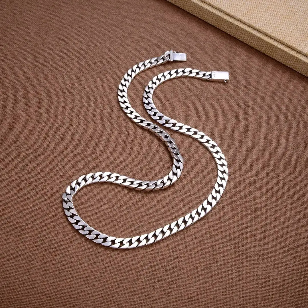 Real Solid S925 Sterling Silver Bracelet For Men Women Punk Couple Jewelry Authentic S925 Silver Bracelet Certified Jewelry