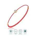 JIUZUAN D Color VVS1 Moissanite Bracelet, GRA Certified, 0.3Ct Lab Diamond, Adjustable Cord in 6 Colors, Elegant Jewelry for Wom 1