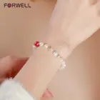FORWELL Freshwater Pearl Sterling Silver Bracelet Good Luck Bead Exquisite Design Perfect Gift for Girlfriend 3