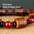 14mm Natural Gemstone Agate Beaded Bracelet for Man Women Gandcrafted Healing Stone Bracelet Protection Bracelet Jewelry Gift 4