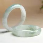 Ice Transparent Tianshan Jade Bracelet Wide Strip Flower Bracelet for Girlfriend 4