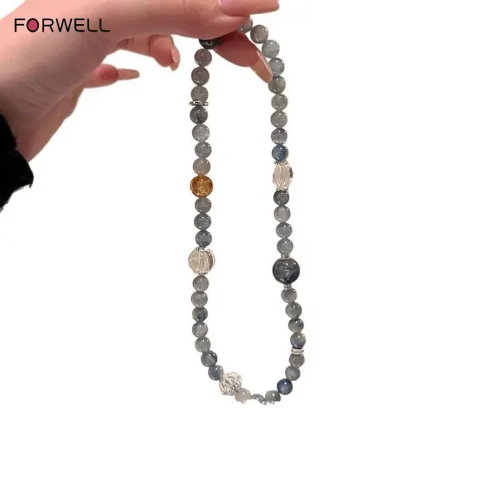 FORWELL Lucky Bracelets Blue Crystal Luxury Long Bracelets Vintage Hands Jewelry Bead String Bracelet for Women Exquisite 5