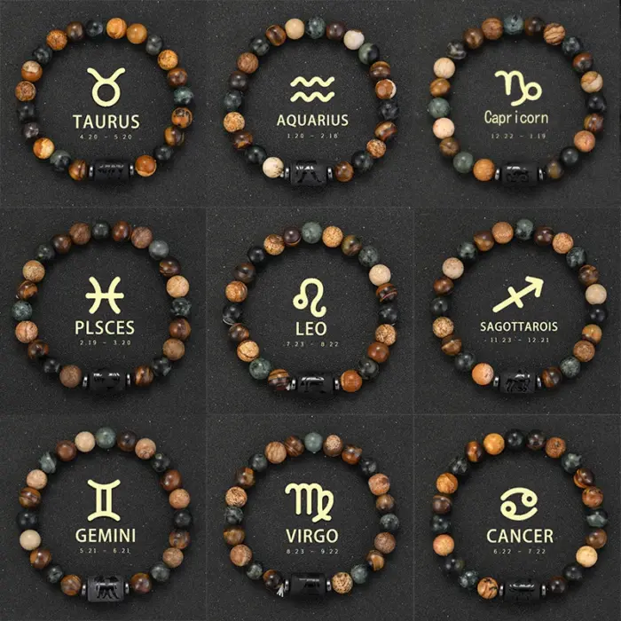 12 zodiac signs Bracelets Capricorn Taurus Cancer Virgo Pisces Bracelets Ladies Men Couples Friendship Jewelry Gift Bracelets 6 12 zodiac signs Bracelets Capricorn Taurus Cancer Virgo Pisces Bracelets Ladies Men Couples Friendship Jewelry Gift Bracelets 6