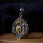 Tibetan Buddhism Lotus Pendant Necklace for Mewn Women Vintage 12 Zodiac Amulet Necklace Chinese Feng Shui Gossip Jewelry Gift 1
