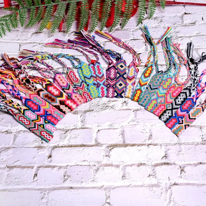 20 Pieces Random Color Friendship Bracelet for Women Fashion Handmade Macrame Braided Pulseras Femme Dropshipping 3