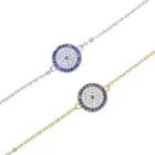 Classic 925 Sterling Silver Women Jewelry Geometric Round Evil Eye Charm Lovely Bracelet 4