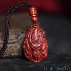 Classic Chinese Style Natural Red Organic Cinnabar Fox Pendant Necklace Lucky Amulet Jewelry Accessories Free Shipping Everythin 5