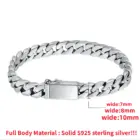 Real Solid S925 Sterling Silver Bracelet For Men Women Punk Couple Jewelry Authentic S925 Silver Bracelet Certified Jewelry 3