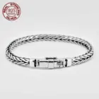 S925 Silver Factory Price handwoven vintage overbearing style personality keel bracelet men's and women's fashion jewelry gift 1
