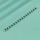 15-18cm 925 Sterling Silver Synthesis Colombian Emerald Bracelets for Women S925 Silver Carbon Diamond Chain Bracelet Bangles 5