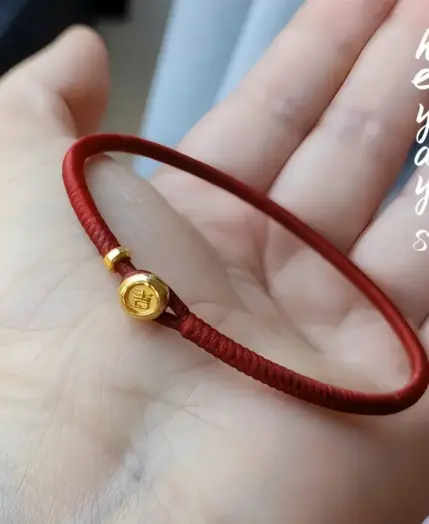 Handwoven Auspicious Red String Bracelet: Chinese Zodiac Year Lucky Style, Exquisite Gift for Girlfriend 1