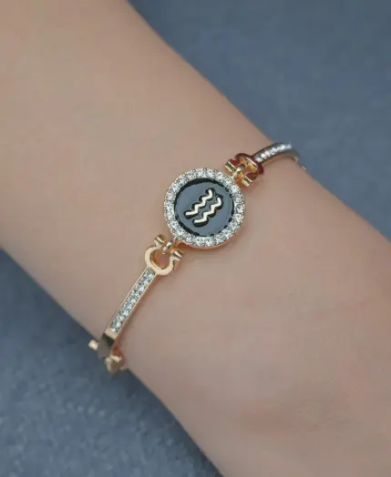 Classic 12 Constellation Bracelet Fashion Adjustable Bling Bling Rhinestone Astrology Zodiac Sign Bracelet For Women Girls Gifts 3