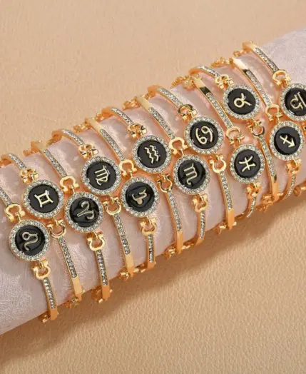 Classic 12 Constellation Bracelet Fashion Adjustable Bling Bling Rhinestone Astrology Zodiac Sign Bracelet For Women Girls Gifts 1 Classic 12 Constellation Bracelet Fashion Adjustable Bling Bling Rhinestone Astrology Zodiac Sign Bracelet For Women Girls Gifts 1