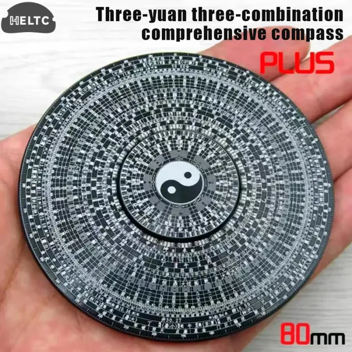 6CM/8CM Chinese Tai Chi Bagua Rotatable Feng Shui Compass Aluminum Alloy Chinese Master Supplies Luck Bless Home Decor Ornaments 3