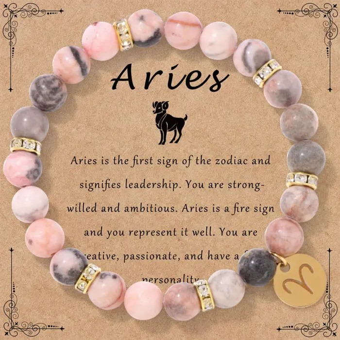 MHS.SUN 12 Zodiac Sign Bead Bracelets With Card Natural Stone Constellation Stainless Steel Bangles Women Men Jewelry Gift 2 MHS.SUN 12 Zodiac Sign Bead Bracelets With Card Natural Stone Constellation Stainless Steel Bangles Women Men Jewelry Gift 2