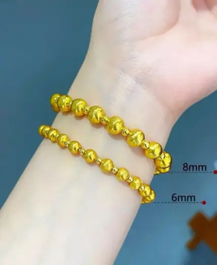 Ancient French Gold Five-way God of Wealth 5 Qian Di Half Bracelet Bracelet Retro New Chinese Style All-match Light Luxury Woven 5