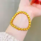 Ancient French Gold Five-way God of Wealth 5 Qian Di Half Bracelet Bracelet Retro New Chinese Style All-match Light Luxury Woven 4
