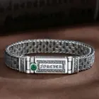 100% Real Solid S925 Silver Punk Retro Men's Lucky Bracelet Silver Tide Creative Personality Jewelry Chain Birthday Gift 5
