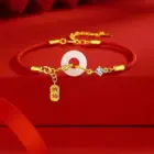 【A-Beautiful】Fashion Lucky Red Rope Snake Pendant Bracelet For Women Chinese Zodiac Snake Year Braided Bracelets New Year Gifts 3