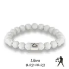 New 12 Zodiac Signs 8mm Beads Bracelets Handmade Vintage White Lava Stone Beads Elastic Bracelets Jewelry For Men Women Jewelry 5
