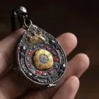 Tibetan Buddhism Lotus Pendant Necklace for Mewn Women Vintage 12 Zodiac Amulet Necklace Chinese Feng Shui Gossip Jewelry Gift 3