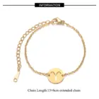 Leo 12 Zodiac Sign Constellation Charm Bracelet Gold Color Stainless Steel Hand Chains For Women Jewelry Birthday Gifts 2022 2