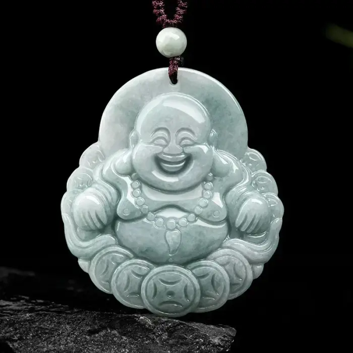 Natural Myanmar A-grade Jade Pendant Money Buddha Nuo Kinds Jade Pendant Fashion High grade Men's and Women's Jewelry Pendant 1