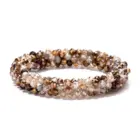 LOVBEAFAS Boho Elastic Bracelets & Bangles For Women Vintage Stretch Bohemian Femme Crystal Glass Beads Bracelets Party Jewelry 4