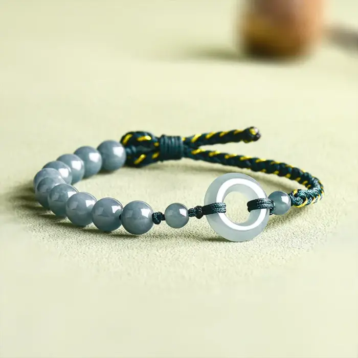Handmade Stringing Of Beads Lucky Guardian Bracelet Natural A Goods Jade Blue Water Jade Ring Bracelet Peace Amulet 3 Handmade Stringing Of Beads Lucky Guardian Bracelet Natural A Goods Jade Blue Water Jade Ring Bracelet Peace Amulet 3
