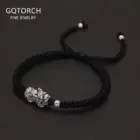 Handmade 999 Pure Silver Feng Shui Pixiu Charms Rope Braided Bracelet Good Luck Wealth Unisex Wristband Friendship Jewelry Gift 1