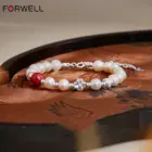 FORWELL Freshwater Pearl Sterling Silver Bracelet Good Luck Bead Exquisite Design Perfect Gift for Girlfriend 1