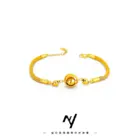 Women's Bird's Nest Lucky Bead Bracelet, 24K Gold, AU999 | 5