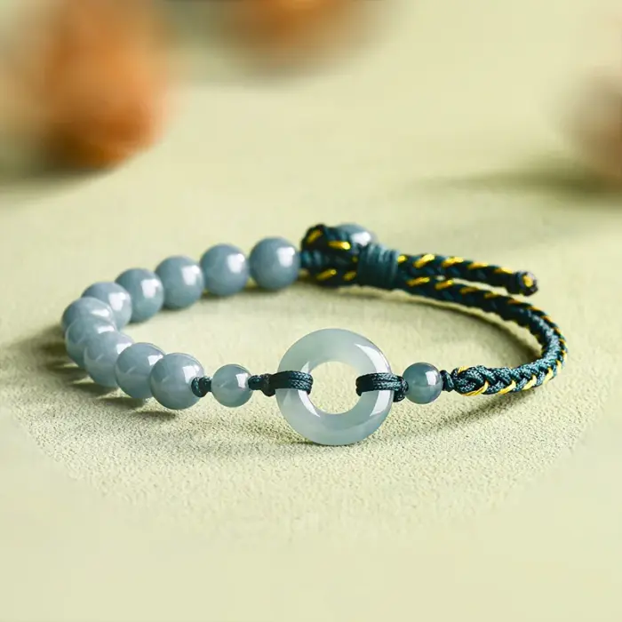 Handmade Stringing Of Beads Lucky Guardian Bracelet Natural A Goods Jade Blue Water Jade Ring Bracelet Peace Amulet 2 Handmade Stringing Of Beads Lucky Guardian Bracelet Natural A Goods Jade Blue Water Jade Ring Bracelet Peace Amulet 2