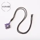 natural stone Chinese knot Quartz crystal Turquoises Agates aventurine necklace pendant Jewelry necklace for Women men gift 4
