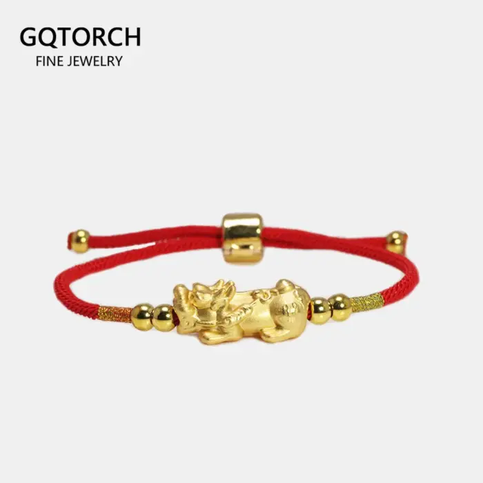 Lucky Red Rope Bracelets 999 Sterling Silver Pixiu Gold Color Tibetan Buddhist Knots Adjustable Charm Bracelet For Women Men 1 Lucky Red Rope Bracelets 999 Sterling Silver Pixiu Gold Color Tibetan Buddhist Knots Adjustable Charm Bracelet For Women Men 1