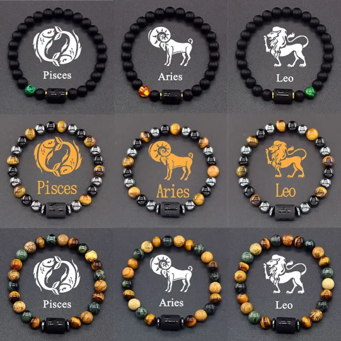 12 Zodiac Sign Bracelet Homme Constellation Bracelet for Men Aries Virgo Leo Libra Charm Bangle Women Friendship Jewelry on Hand 1 12 Zodiac Sign Bracelet Homme Constellation Bracelet for Men Aries Virgo Leo Libra Charm Bangle Women Friendship Jewelry on Hand 1