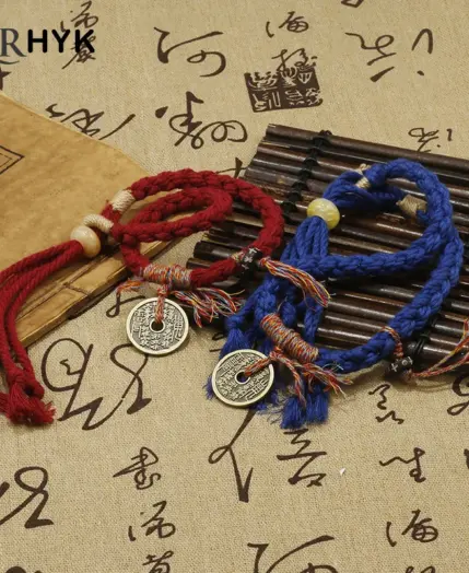 Chinese Mountain Ghost Spend Money Bracelet National Wind Tibetan Hand Woven CoupleLucky Red Bracelets Bang Rope Bangles 3
