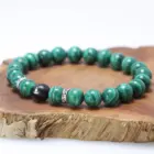 Natural Malachite Beads Bracelet Lotus Meditation Sandalwood Bead 925 Sterling Silver Accessories Jewelry for Men and Women 4