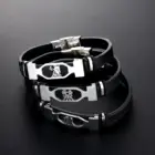 12 Constellation Stainless Steel Bracelet for Men Women's Signs of the Zodiac Bracelet black 4