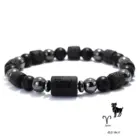 Stylish Zodiac Bracelet Men Women Natural Volcanic Rock Onyx Stone Beaded Braclet Hematite Healing Braslet Couple Brazalete Gift 3