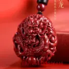 Fashion Cinnabar Jade Dragon Ball Pendant 108 Beads Necklace Jewellery Chinese Healing Women Man Luck Gift Sweater Chain 4