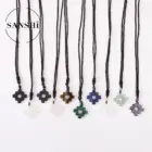 natural stone Chinese knot Quartz crystal Turquoises Agates aventurine necklace pendant Jewelry necklace for Women men gift 5