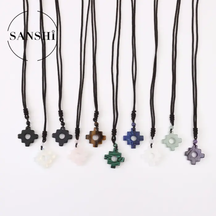 natural stone Chinese knot Quartz crystal Turquoises Agates aventurine necklace pendant Jewelry necklace for Women men gift 5 natural stone Chinese knot Quartz crystal Turquoises Agates aventurine necklace pendant Jewelry necklace for Women men gift 5