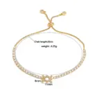 HECHENG,Constellation bracelet,Star Zodiac Sign 12 Constellation Bracelet Zircon Charm Gold Color Chain Bracelet for Women Birth 6