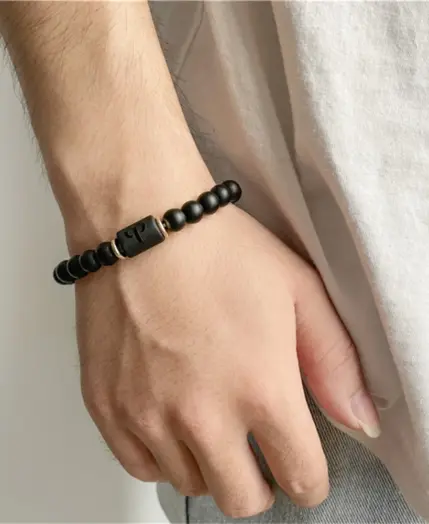 Fashion Zodiac Bracelets For Women Men Matte Black Agate Beads Wristbands Couple Gifts Jewelry Beaded Bracelets 4